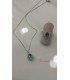 Turquoise ring in a teardrop shape.